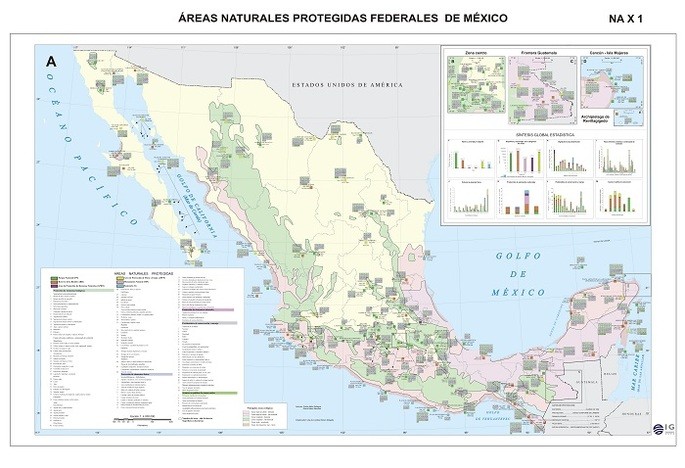 mapa de áreas naturales protegidas federales de México