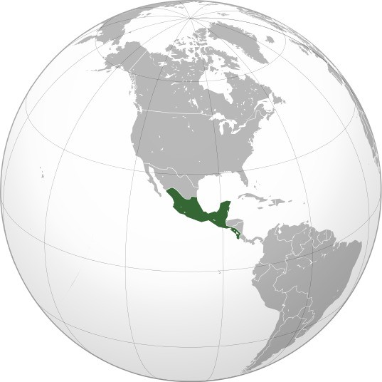 Mapa de Mesoamérica, creada por el usuario heraldry