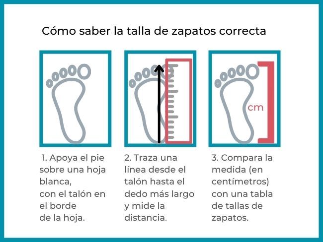 Paso a paso para medir el pie y saber la talla de zapatos