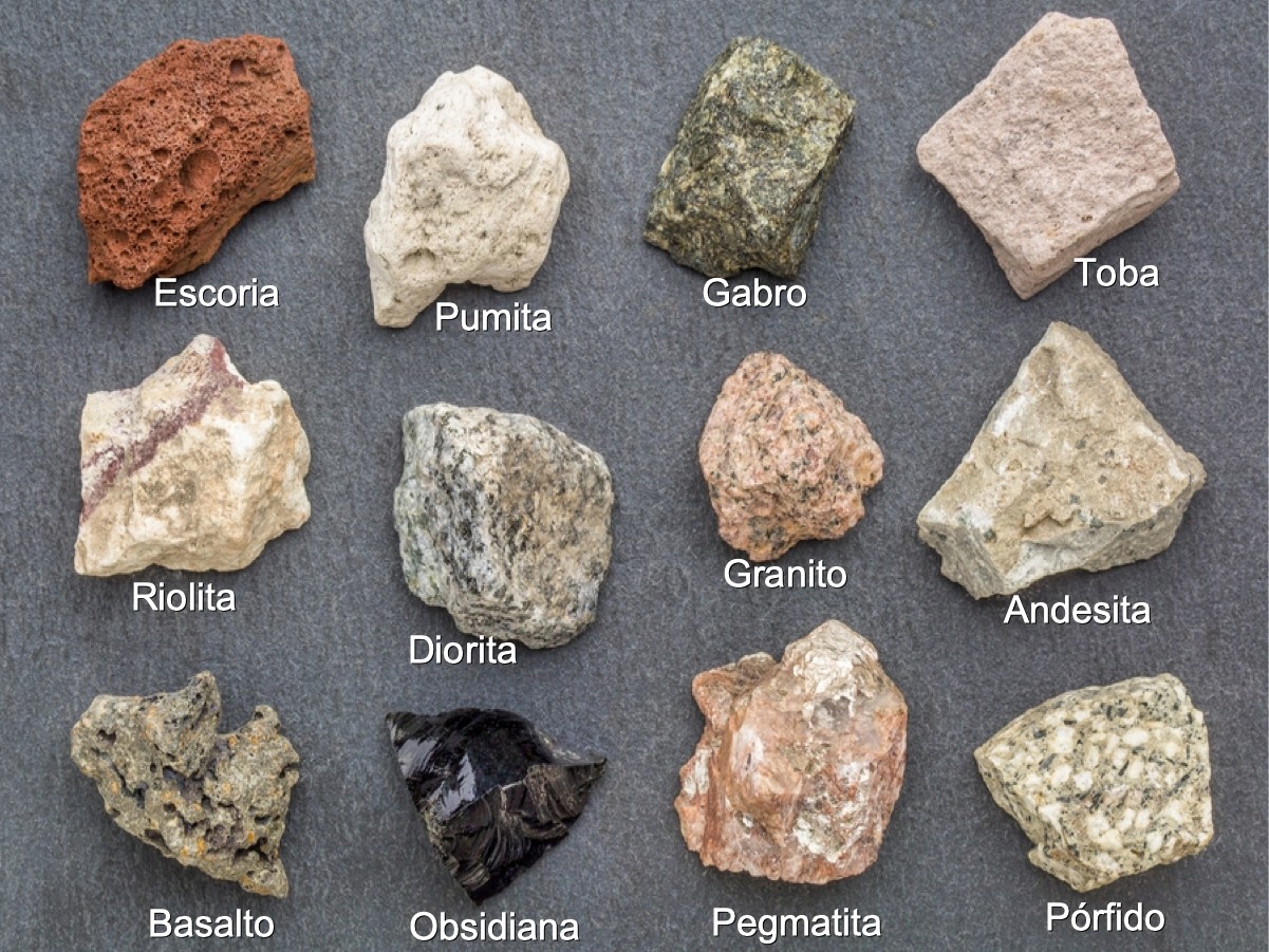 12 ejemplos de rocas igneas