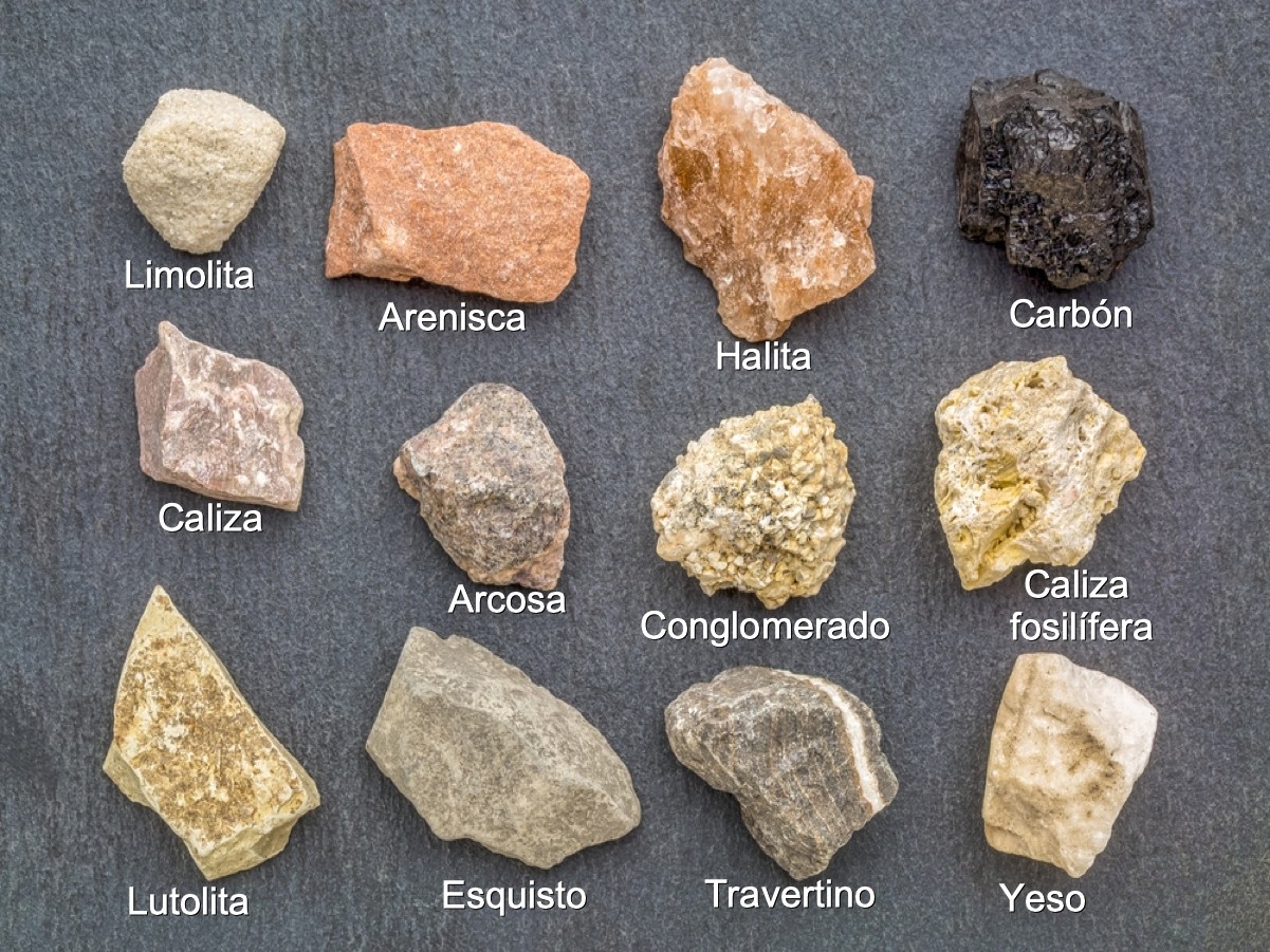 12 ejemplos de rocas sedimentarias